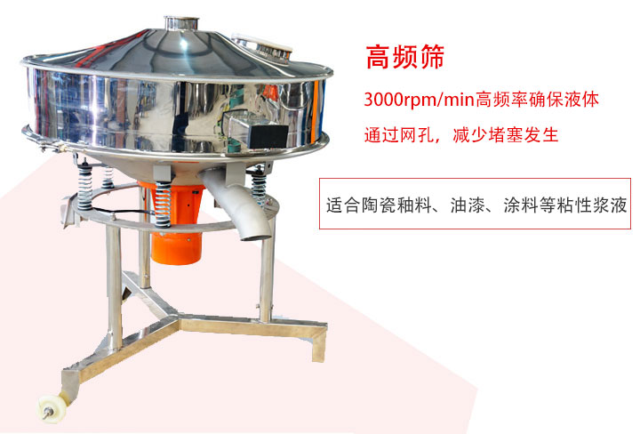 該產(chǎn)品是針對(duì)漿液過濾設(shè)計(jì)的一種高頻篩分機(jī)。