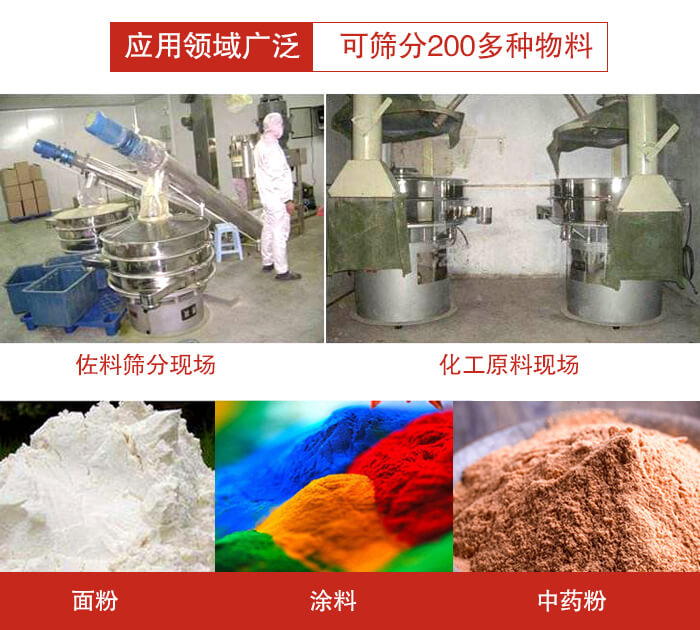 不銹鋼振動篩應用領域廣泛可篩分200多種物料。